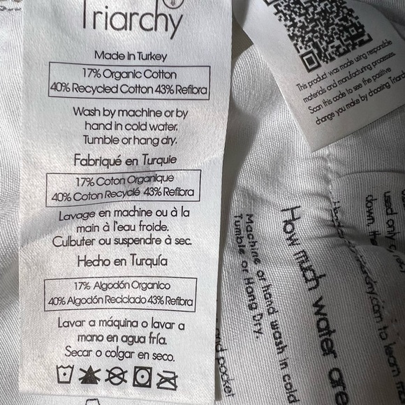 TRIARCHY X Josephine Skriver Jeans High Rise Relaxed Ripped Indigo Wash Size 28 - Picture 13 of 16